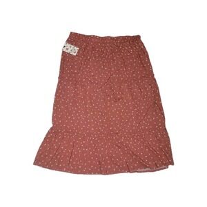 Hippie Rose NEW Floral Print Midi Skirt Elastic Waist XL prariecore cottagecore‎